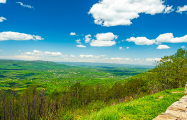Shenandoah National park in Virginia. Panoramic views of the Shenandoah Valley from overlooks on Skyline Drive.