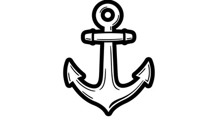Isolated Nautical Anchor