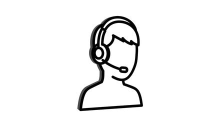 Isolated Customer Support Icon