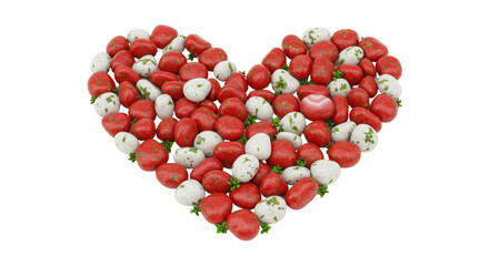 Isolated Heart Tomatoes