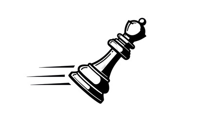 Isolated Chess Queen Moving