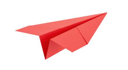 Isolated Red Paper Plane