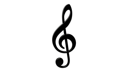 Naklejka premium Isolated Treble Clef