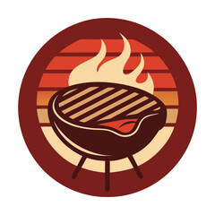 grilled steak on a grill