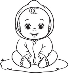 A Cute baby Silhouette 