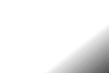 Diagonal halftone dot fade in lower right corner on transparent PNG background, retro comic-style gradient for modern graphic design, pop art texture overlay or stylish abstract layout

