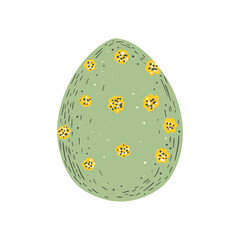 Easter Egg Rustic Vector Sketch Element Elegant Festive Graphic
