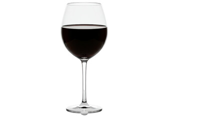 Isolated Glass of Red Wine