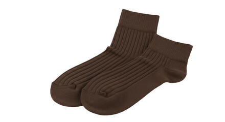 Isolated Pair of Brown Socks