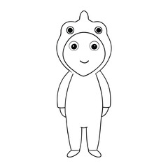 Funny boy coloring page
