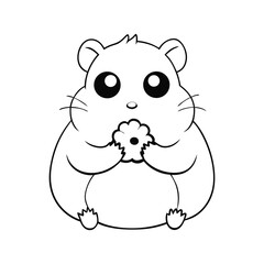 cat eating food cartoon coloring page