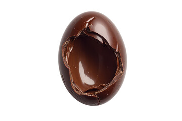 a cracked open chocolate eater egg