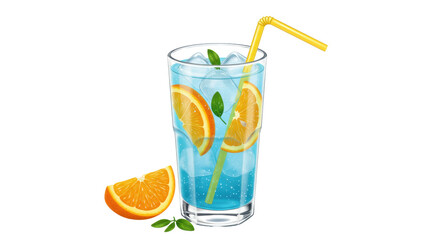Isolated Blue Drink