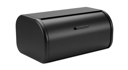 Isolated Black Bread Box