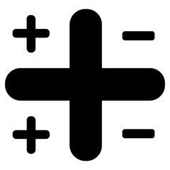 Obraz premium Plus Minus Symbol Vector Illustration Math Signs Icon