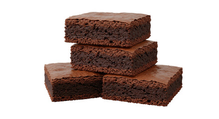 Isolated Stack of Chocolate Brownies