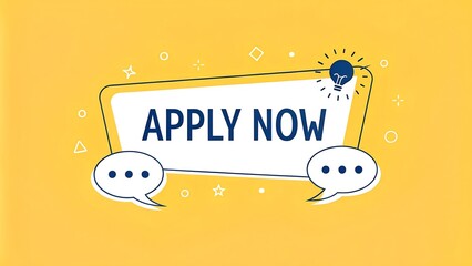 Apply now recruitment banner job application hiring process and employment form