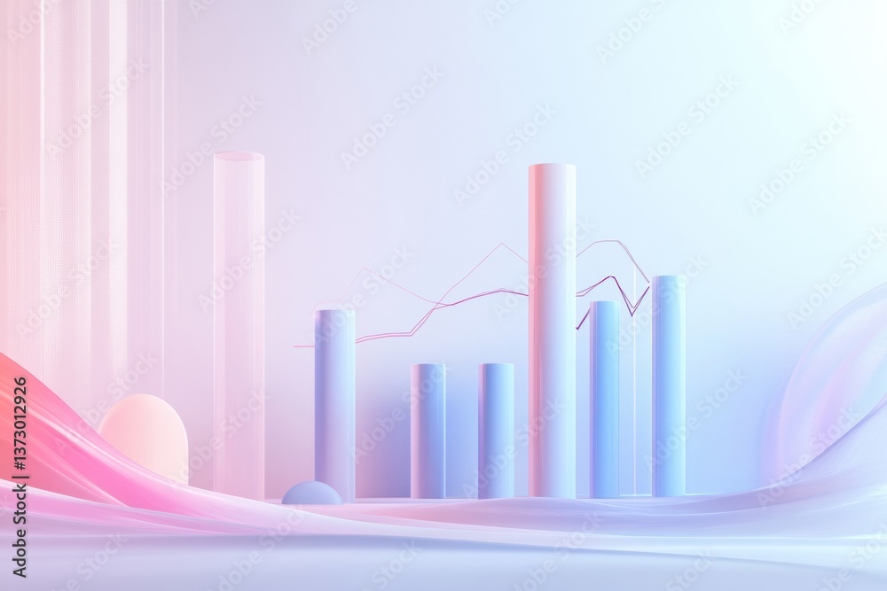 Aufkleber professional background showcasing financial growth with bar charts and graphs in a modern corporate