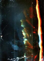 Abstract Grunge Film Burn Texture for Retro Design