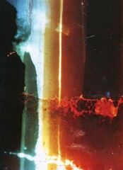 Grunge Film Negative with Color Fading and Light Leak