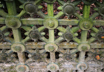 Iron fence in the park