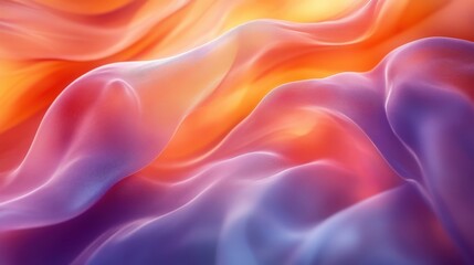 Obraz premium Colorful Abstract Fabric Waves in Motion with Soft Shimmering Light