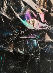 Abstract Prism-Like Surface with Foil Distortion