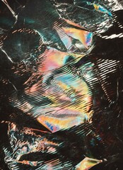 Futuristic Glitch Texture with Reflective Hologram Look