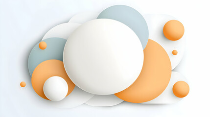 Abstract Geometric Design with Overlapping Pastel Circles