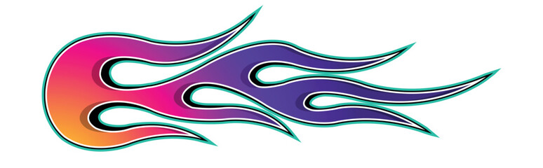 Vector fire Sports car flame side decal vinyl sticker. Race car tribal flames eps graphic. Side vehicle decoration for car, auto, truck, boat, suv, motorcycle.