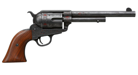 Isolated Antique Revolver