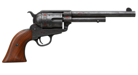 Isolated Antique Revolver