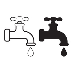 Flat design icon set for business and technology