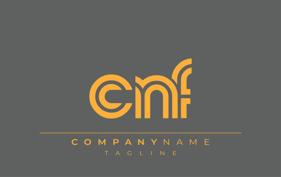 CNF Creative Unique Modern Letter Logo Design. Stylized logo featuring a unique letter design, presenting abstract minimalist aesthetics and modern appeal