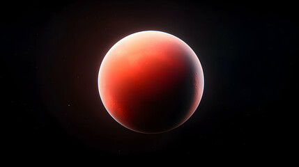 Red Planet in Dark Space