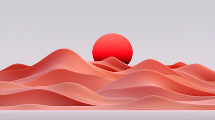 Red Sand Dune Sunset Landscape