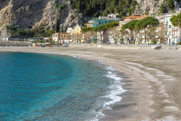 The small town of Maiori has been a popular tourist resort since Roman times, with the longest unbroken stretch of beach on the Amalfi coastline.