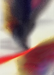 Wavy Halftone Surface with Organic Blur and Color Bursts