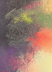 Abstract Halftone Texture with Blurred Motion and Vivid Colors

