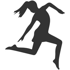 Fototapeta premium Silhouette of beautiful girl dancing at the country music festival.