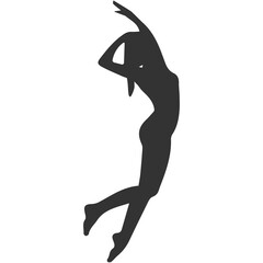 Fototapeta premium Silhouette of beautiful girl dancing at the country music festival.