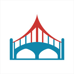 Bridge Logo Vector Icon Modern Infrastructure Design