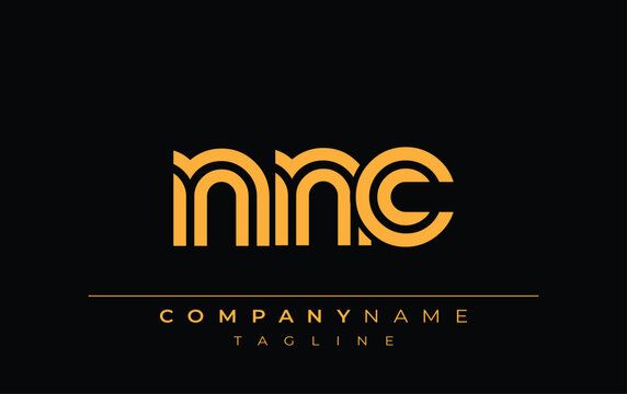 NNC Creative Unique Modern Letter Logo Design. Stylized logo featuring a unique letter design, presenting abstract minimalist aesthetics and modern appeal
