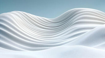 Abstract White Wave Background
