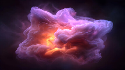 Obraz premium Abstract Cosmic Cloud with Glowing Particles