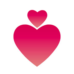 Red lovers hearts transparent background