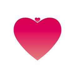 Red heart on transparent background