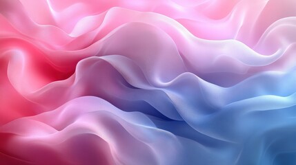 Obraz premium Soft Flowing Fabric Texture in Pastel Shades of Pink and Blue