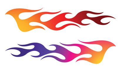 Fototapeta premium Vector fire speed flame sports car decal vinyl sticker. Race car tribal fire flame graphic. Side vehicle decoration for car, auto, truck, boat, suv, motorcycle.