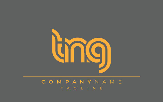 TNG Creative Unique Modern Letter Logo Design. Stylized logo featuring a unique letter design, presenting abstract minimalist aesthetics and modern appeal
